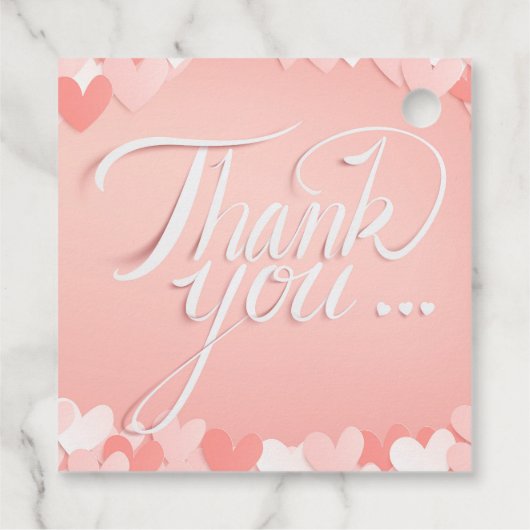 Hübsches Herzdesign Geschenkanhänger (Rückseite)