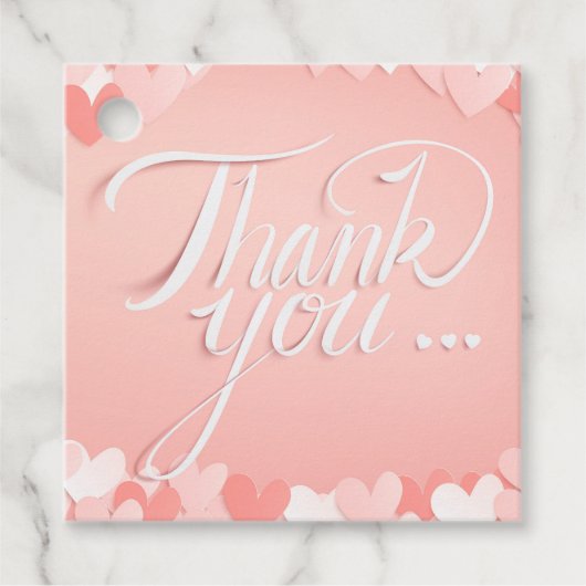 Hübsches Herzdesign Geschenkanhänger (Vorderseite)