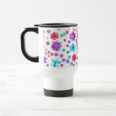 Hübsches Hippy-Blume-Power-Travel-Mug Reisebecher (Links)