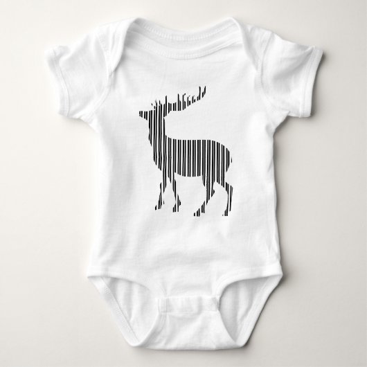 Hübsches Hirschmuster Baby Strampler (Vorderseite)