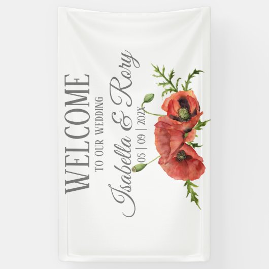 Hübsches Hochzeitsbanner Banner (Vertikal)