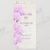 Hübsches Hochzeitsprogramm für die Pastel lila Programm (Vorne/Hinten)