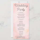 Hübsches Hochzeitsprogramm für die weißen Blume (Rückseite)