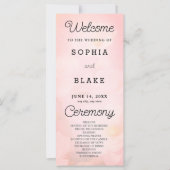 Hübsches Hochzeitsprogramm für die weißen Blume (Vorderseite)