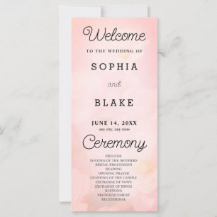 Hübsches Hochzeitsprogramm für die weißen Blume