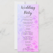 Hübsches Hochzeitsprogramm für Lila und florale Me (Rückseite)