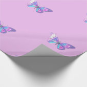 Hübsches Holografisches Schmetterlingspapier Geschenkpapier (Ecke)