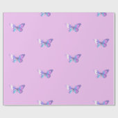 Hübsches Holografisches Schmetterlingspapier Geschenkpapier (Flach)