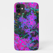 Hübsches Hot Pink, Magenta und Aqua Blue Blumen Case-Mate iPhone Hülle (Rückseite)