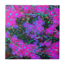 Hübsches Hot Pink, Magenta und Aqua Blue Blumen