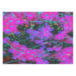 Hübsches Hot Pink, Magenta und Aqua Blue Blumen Tischdecke