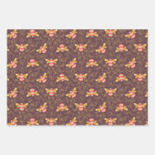 Hübsches Hummel-Muster Geschenkpapier Set (Vorderseite)