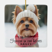 Hübsches Hunde-Foto Trost-Ornament Keramikornament (Rückseite)