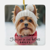 Hübsches Hunde-Foto Trost-Ornament Keramikornament (Vorderseite)