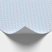 Hübsches Ice Blue Snowflakes Geschenkpapier (Ecke)