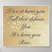 Hübsches inspirierendes Zitat-Poster Poster (Vorne)