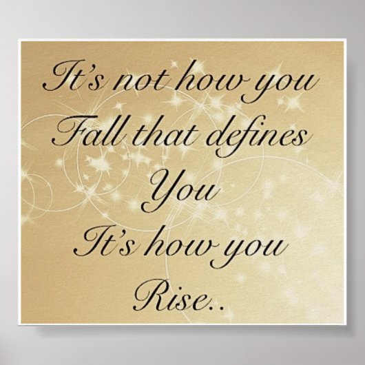 Hübsches inspirierendes Zitat-Poster Poster (Vorne)