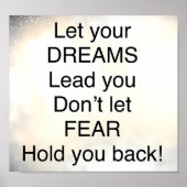 Hübsches inspirierendes Zitat-Poster Poster (Vorne)