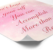 Hübsches inspirierendes Zitat-Poster Poster (Ecke)