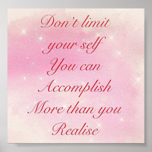 Hübsches inspirierendes Zitat-Poster Poster