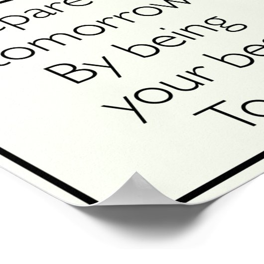 Hübsches inspirierendes Zitat-Poster Poster (Ecke)