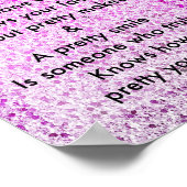 Hübsches inspirierendes Zitat-Poster Poster (Ecke)