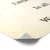 Hübsches inspirierendes Zitat-Poster Poster (Ecke)