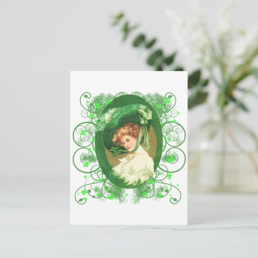 Hübsches irisches Design Postkarte (Stehend Vorderseite)