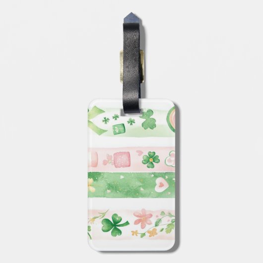 Hübsches irisches Muster Gepäckanhänger (Rückseite vertikal)