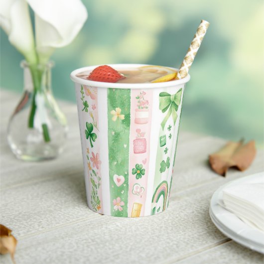 Hübsches irisches Muster Pappbecher (In Situ)