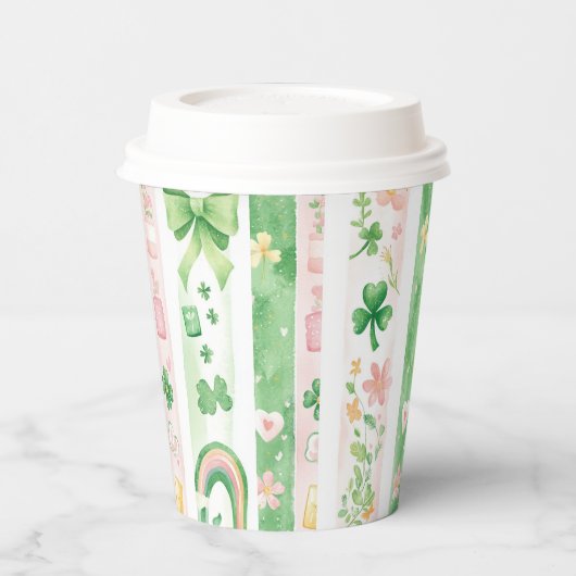 Hübsches irisches Muster Pappbecher (Links)