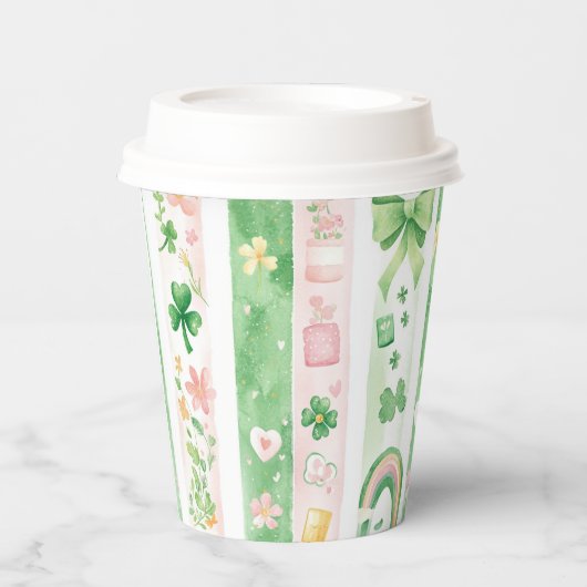 Hübsches irisches Muster Pappbecher (Vorderseite)