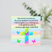 HÜBSCHES ISAIAH-DESIGN 41:10 EINLADUNG (Stehend Vorderseite)