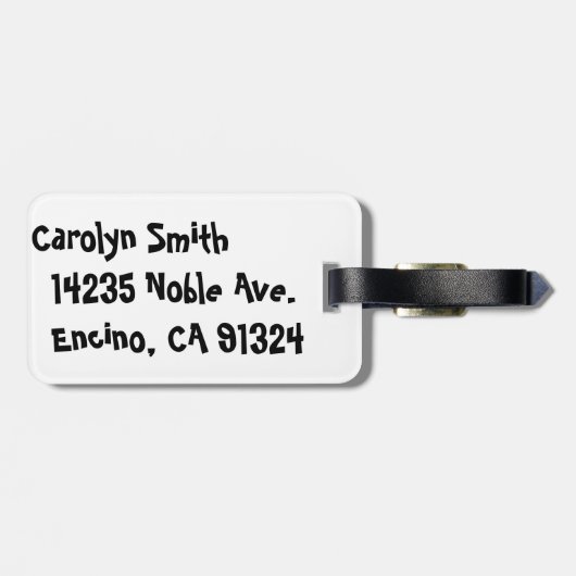 Hübsches Jäger-Pullover-Pferd u. Reiter Gepäckanhänger (Rückseite horizontal)