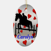 Hübsches Jäger-Pullover-Pferd u. Reiter Keramikornament (Rechts)