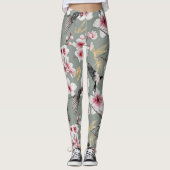 Hübsches japanisches Pink Cherry Blossom Muster Leggings (Vorderseite)