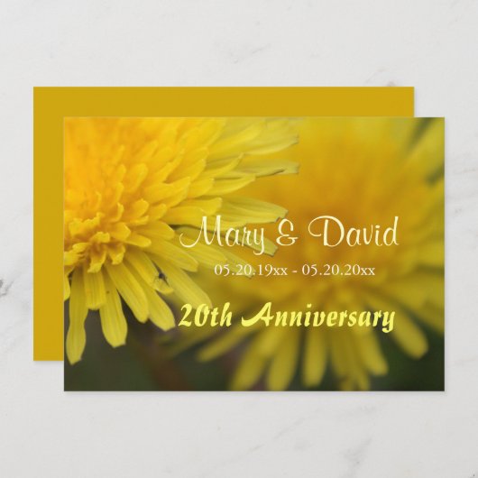 Hübsches Jubiläum der Blume Einladung (Vorne/Hinten)