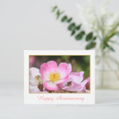 hübsches Jubiläum der Rosa-Blume Postkarte (Stehend Vorderseite)