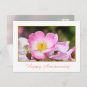 hübsches Jubiläum der Rosa-Blume Postkarte (Vorne/Hinten)