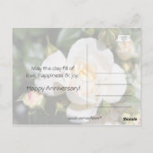 hübsches Jubiläum der weißen Blume Postkarte (Rückseite)