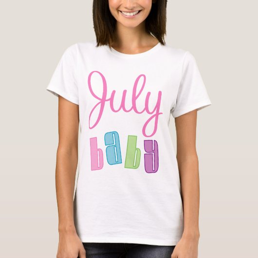 Hübsches Juli Baby Maternity Shirt T-Shirt (Vorderseite)
