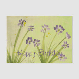 Hübsches Kalk-Grün und Lila Fiebergeflechtpapier Seidenpapier