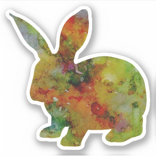 Hübsches Kaninchen Aufkleber (Vorderseite)