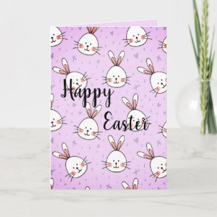 Hübsches Kaninchen und stilvolle Osterkarte zum Au Karte