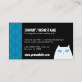 Hübsches Kätzchen auf Blau Visitenkarte (Rückseite)