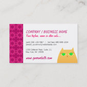 Hübsches Kätzchen auf Blumen Visitenkarte (Rückseite)