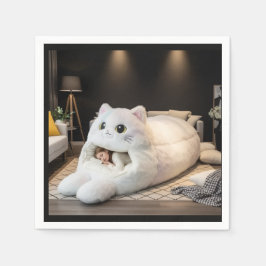 Hübsches Katzenbett – Personalisiert Serviette