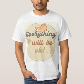 Hübsches Katzendesign T-Shirt