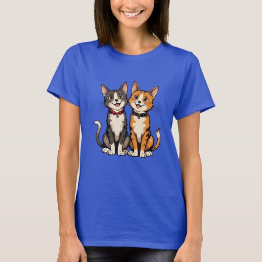 Hübsches Katzenhemd T-Shirt (Vorderseite)
