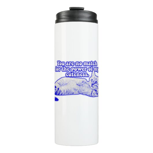 Hübsches Katzenmem für Kätzchen- und Katzenliebhab Thermosbecher (Vorderseite)